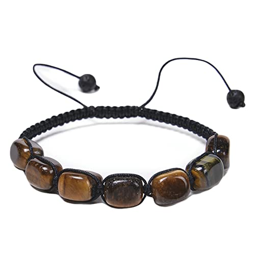 GMJGCIRVC Chakra -Armbänder für Frauen, geflochtenes Steinarmband einstellbares Armband 16,7 cm von GMJGCIRVC