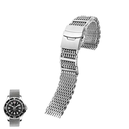 GMJGCIRVC Edelstahl -Uhrengurt für Breitling Avenger Super Ocean Aerospace Chronograph Challenger Watch Chains geeignet von GMJGCIRVC