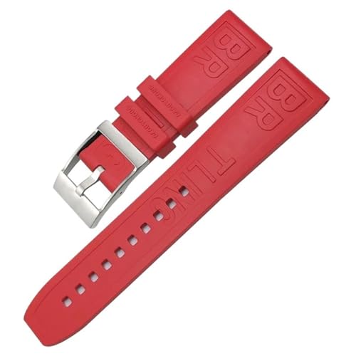 GMJGCIRVC Für Breitling -Gurt für Superocean/Navitimer/Avenger -Armband 20 mm 22 mm 24 mm rot Orange Schwarz Fluoro Gummi -Uhrenbänder von GMJGCIRVC