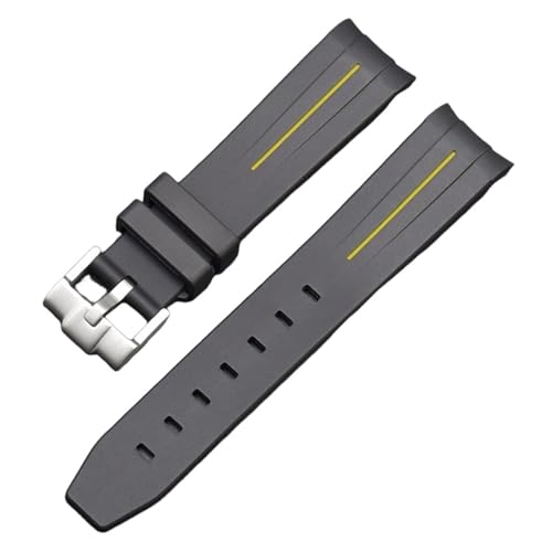 GMJGCIRVC Für Omega Joint Planet Series Moon Mercury gebogene Gummigurt für Mond Uhr gebogene Gummi -Gummi -Männer Frauen 20mm Uhrenbänder von GMJGCIRVC