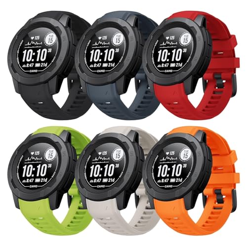 GMJGCIRVC Für den Instinkt 2 Watchband Instinct 2 Solar -Armband 22mm weiches Silikon Ersatz -Uhrengurt kompatibel mit Instinkt 2 Solartaktik (Orange) von GMJGCIRVC