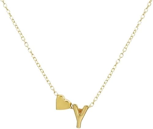 GMJGCIRVC Halskette Az Capital Initial and Heart Anhänger Halskette Frauen Halskette winzig von GMJGCIRVC