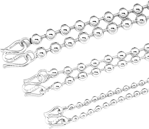 GMJGCIRVC Halskette Halskette, 2 mm 2,5 3 4 Perlenkette Mehrere Größen Halsketten -Schlangeblätter für geschichtete Looks, Geschenke Anhänger Ersatzschmuck von GMJGCIRVC