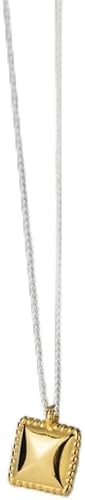 GMJGCIRVC Halskette Kette, Geometrisch Für Frauen Quadratischer Facettierter Anhänger Zierliche Trendige Halskette Kette Schmuck Ihre Mädchen Paare von GMJGCIRVC