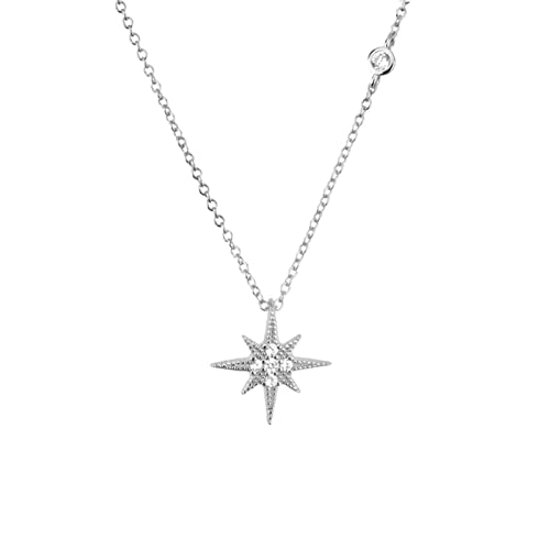 GMJGCIRVC Halskette Schneeflockenform Anhänger Frauen zarter Partyschmuck (Größe :) () von GMJGCIRVC