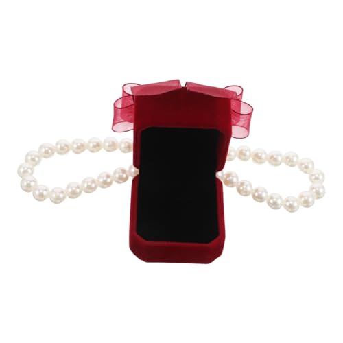 GMJGCIRVC Haustier -Ehering -Trägerkragen mit gefälschter Perlenhalskette Leicht leichtes Schmuck für Hunde Bugdesign für Verlobungsvorschlag Fotografie und Hochzeitsfeiern von GMJGCIRVC