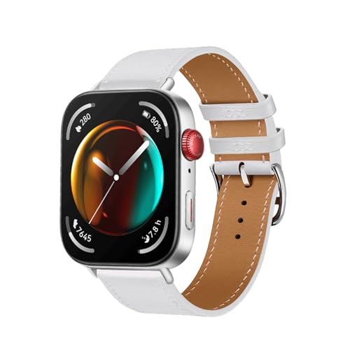 GMJGCIRVC Italienisches Kuhladen -Lederband für Uhr Fit 3 Smart Watchband Ersatz Correa Armband Armband Accessor von GMJGCIRVC