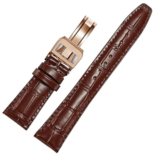 GMJGCIRVC Leder -Uhren -Band -kompatibel für IWC Ersatzstraps Klassische Alligator Textur 20mm 21 mm 22 mm für IWC Big Pilot Spitfire Gun IW5009 IW3777 Nieten Kuhl diessen von GMJGCIRVC