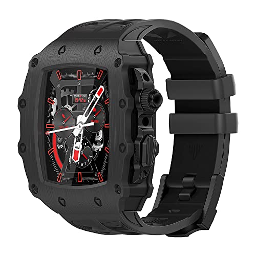 GMJGCIRVC Luxusmodifikation Mod Kit , für Bandkoffer 8 7 45 mm Metall Bezel Rahmen Fluor Gummi -Uhrengurt , für iWatch SE 6 5 44mm GMJGCIRVC Luxusmodifikation Mod Kit , für Bandkoffer 8 7 45 mm Metall Bezel Rahmen Fluor Gummi -Uhrengurt , für iWatch SE 6 5 44mm von GMJGCIRVC