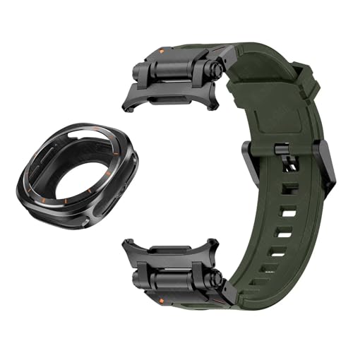 GMJGCIRVC Metal Case Fluororubber Strap for Galaxy Watch 7 Ultra 47mm Metal Protective Case Cover Sport Bracelet for Galaxy Ultra 47mm FKM WatchBands GMJGCIRVC Metal Case Fluororubber Strap for Galaxy Watch 7 Ultra 47mm Metal Protective Case Cover Sport Bracelet for Galaxy Ultra 47mm FKM WatchBands von GMJGCIRVC
