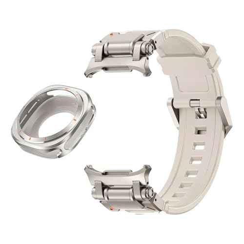 GMJGCIRVC Metal Case Fluororubber Strap for Galaxy Watch 7 Ultra 47mm Metal Protective Case Cover Sport Bracelet for Galaxy Ultra 47mm FKM WatchBands GMJGCIRVC Metal Case Fluororubber Strap for Galaxy Watch 7 Ultra 47mm Metal Protective Case Cover Sport Bracelet for Galaxy Ultra 47mm FKM WatchBands von GMJGCIRVC