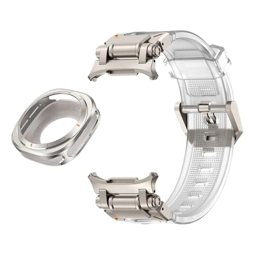 GMJGCIRVC Metal Case Fluororubber Strap for Galaxy Watch 7 Ultra 47mm Metal Protective Case Cover Sport Bracelet for Galaxy Ultra 47mm FKM WatchBands GMJGCIRVC Metal Case Fluororubber Strap for Galaxy Watch 7 Ultra 47mm Metal Protective Case Cover Sport Bracelet for Galaxy Ultra 47mm FKM WatchBands von GMJGCIRVC