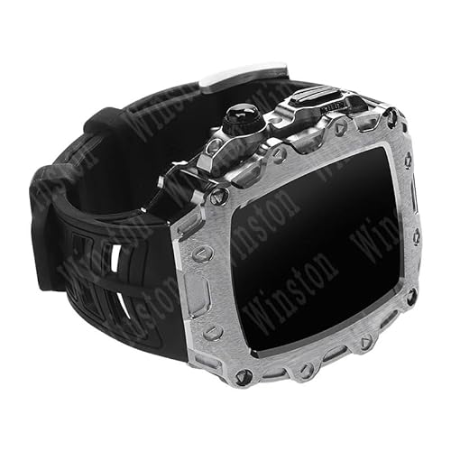 GMJGCIRVC Metal Watch Case Sillicone Band Modification Kit,For 44mm 45mm Series 9 8 7 6 5 4 SE Upgrade Replace Rubber Strap Bumper Cover Accessories GMJGCIRVC Metal Watch Case Sillicone Band Modification Kit,For 44mm 45mm Series 9 8 7 6 5 4 SE Upgrade Replace Rubber Strap Bumper Cover Accessories von GMJGCIRVC