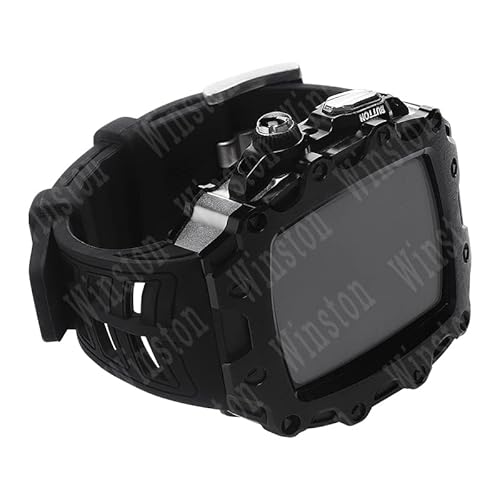 GMJGCIRVC Metal Watch Case Sillicone Band Modification Kit,For 44mm 45mm Series 9 8 7 6 5 4 SE Upgrade Replace Rubber Strap Bumper Cover Accessories GMJGCIRVC Metal Watch Case Sillicone Band Modification Kit,For 44mm 45mm Series 9 8 7 6 5 4 SE Upgrade Replace Rubber Strap Bumper Cover Accessories von GMJGCIRVC