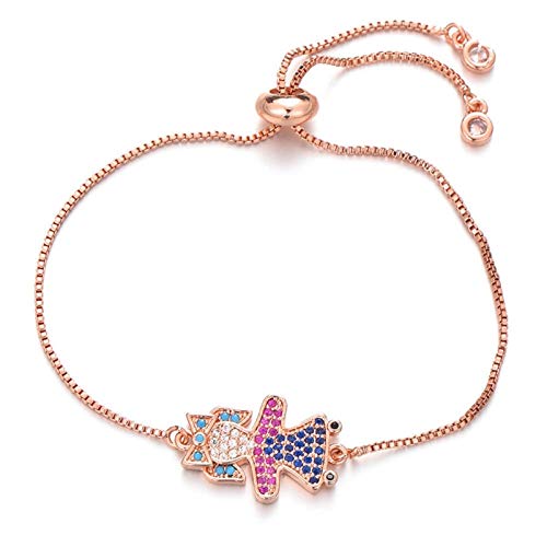 GMJGCIRVC Multicolor Kubikzirkonia Figur Knoten Mädchen Charme Geschenk Home Schmuck Mode Charme Frauen Mädchen von GMJGCIRVC