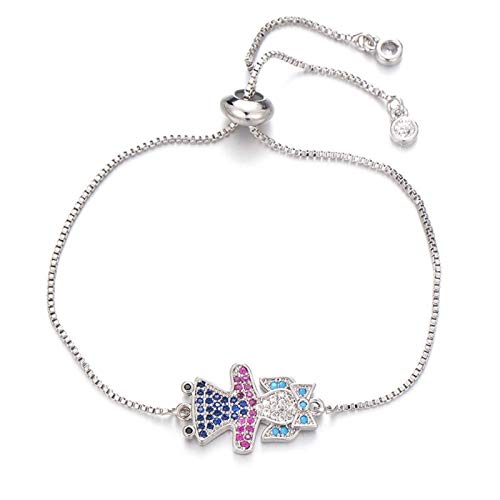 GMJGCIRVC Multicolor Kubikzirkonia Figur Knoten Mädchen Charme Geschenk Home Schmuck Mode Charme Frauen Mädchen von GMJGCIRVC