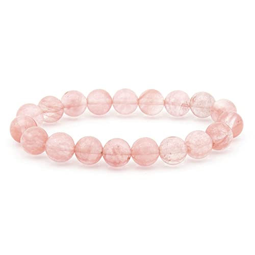 GMJGCIRVC Perlenarmbänder für Frauen, 10 -mm -Steinarmband -Damens Stretch Perlenarmbänder von GMJGCIRVC