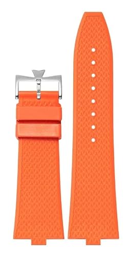 GMJGCIRVC Quick Disassembly Fluororubber Watch Strap for VC Series 4500V 5500V 7900V Convex Interface 7mm Watchband (Color : Orange-No Buckle, Size : 24-7mm) von GMJGCIRVC