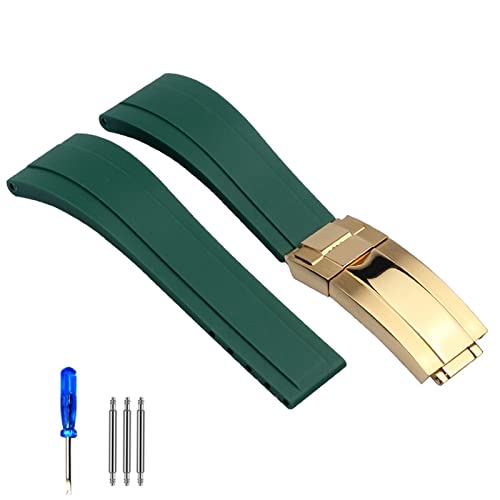 GMJGCIRVC Rubber Watch Strap For Tudor Wristband Black Blue Green Waterproof Silicon Watches Band Bracelet 20mm 21mm von GMJGCIRVC