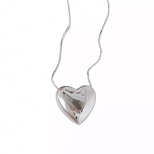 GMJGCIRVC Sterling Silber Silver Heart Halskette für Frauen Lichtschmuck von GMJGCIRVC