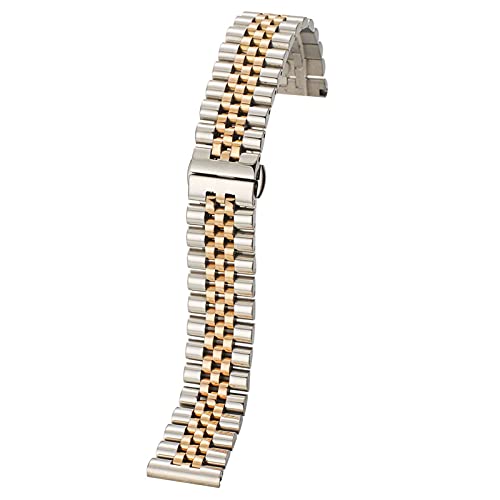 GMJGCIRVC Uhrengurt 12mm14mm16mm17mm18mm19mm20mm21mm22mm Metall Stahlhöhle Lichtbogenschnittstelle mit Werkzeugstiftersatz von GMJGCIRVC