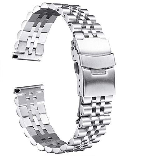 GMJGCIRVC Watch -Gurte Seidenglossy Edelstahl Watchband 20mm 22 mm 23 mm 24 mm 26 mm Band Doppelschloss Schnalle -Gurtwerkzeug GMJGCIRVC Watch -Gurte Seidenglossy Edelstahl Watchband 20mm 22 mm 23 mm 24 mm 26 mm Band Doppelschloss Schnalle -Gurtwerkzeug von GMJGCIRVC