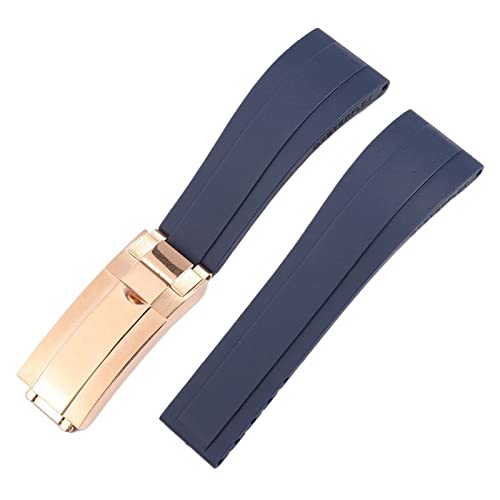 GMJGCIRVC WatchBand For YachtMaster Silicone Waterproof Watch Strap Accessories Rubber Bracelet Chain Buckle With Logo von GMJGCIRVC