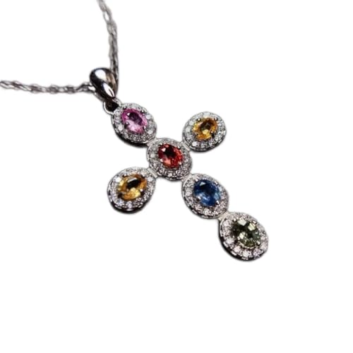 GMJGCIRVC s Pendants For Women Cross Round Cubic Zirconia Pendant Clavicle Chain Colar von GMJGCIRVC