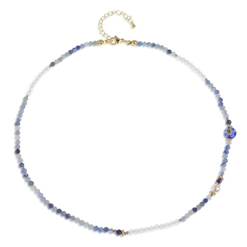 N Perlen Halskette Halskette für Frauen Teen Teen Girl von GMJGCIRVC