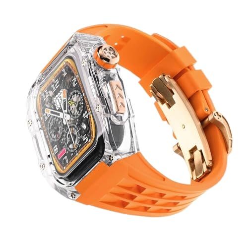 Ultra 49mm RM Glacier Transparent Watch Hülle Gummi -Uhr -Gurt -Mod -Kit ， für Ultra 8 7 6 5 4 Se 45mm 44mm 49mm Modification Kit Kit von GMJGCIRVC