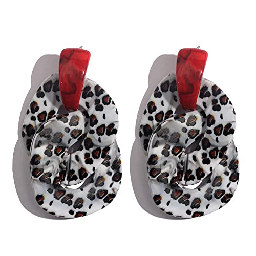 WQHPLMD -Harzohrringe für Damen Mode Hochzeit Schmuck Boho Stil elegant glänzender Acrylpersonalisierte Ohrringe Weihnachten von GMJGCIRVC