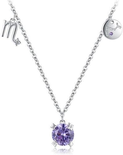 necklace Birthstone For Women, Zodiac Pendant Signs Cubic Zirconia Horoscope Necklace Astrology Women Girls jewelry von GMJGCIRVC