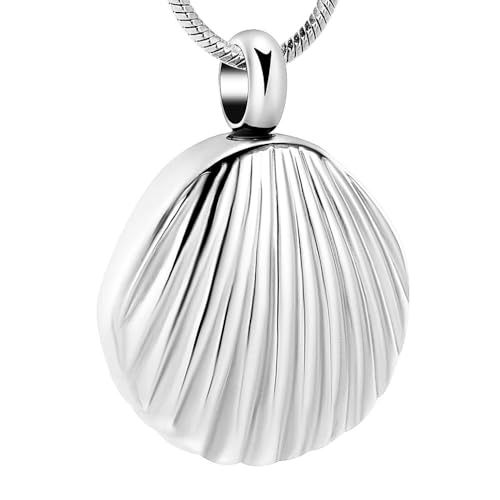 GMLRTOSPT Asche-Schmuck für Asche, Muschel-Urnen-Halskette, Andenken-Urne für Tierasche, Asche-Schmuckanhänger von GMLRTOSPT