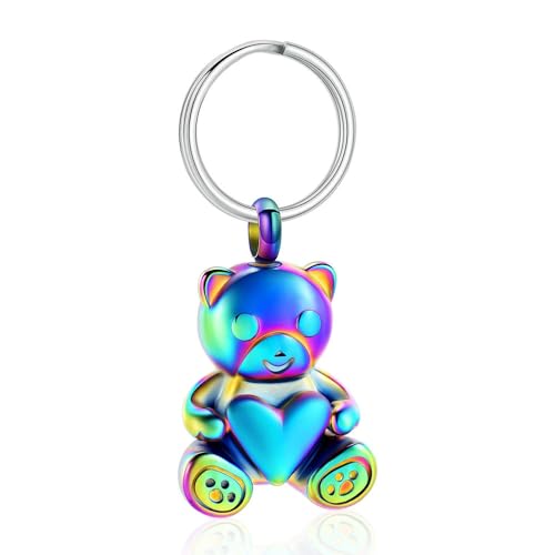 GMLRTOSPT Bären-Schlüsselanhänger für Asche, Herz, Gedenkurne, Schmuck, Aschehalter für Menschen und Haustiere, Andenken für Frauen und Männer, bunt GMLRTOSPT Bären-Schlüsselanhänger für Asche, Herz, Gedenkurne, Schmuck, Aschehalter für Menschen und Haustiere, Andenken für Frauen und Männer, bunt von GMLRTOSPT