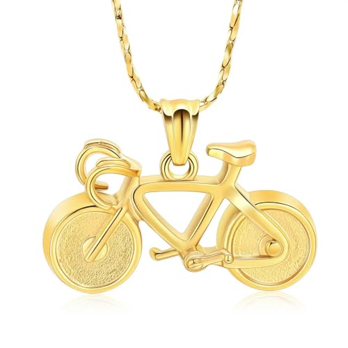 GMLRTOSPT Fahrrad-Urnen-Halskette, Einäscherungsschmuck für Asche, Edelstahl-Asche-Anhänger für Männer und Frauen, Andenken-Urnen-Halskette, Gold GMLRTOSPT Fahrrad-Urnen-Halskette, Einäscherungsschmuck für Asche, Edelstahl-Asche-Anhänger für Männer und Frauen, Andenken-Urnen-Halskette, Gold von GMLRTOSPT
