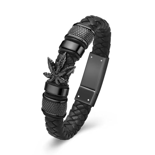 GMLRTOSPT Feuerbestattungsarmband für Asche, Gedenkurne, Schmuck, Lederarmband, Armreif, Andenken für Männer und Frauen, Schwarz, 20 cm GMLRTOSPT Feuerbestattungsarmband für Asche, Gedenkurne, Schmuck, Lederarmband, Armreif, Andenken für Männer und Frauen, Schwarz, 20 cm von GMLRTOSPT