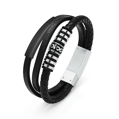 GMLRTOSPT Feuerbestattungsarmband für Asche, handgefertigt, geflochtenes Lederarmband, Armreif, Andenken, Gedenkurne, Schmuck für Männer und Frauen, Schwarz, 24 cm GMLRTOSPT Feuerbestattungsarmband für Asche, handgefertigt, geflochtenes Lederarmband, Armreif, Andenken, Gedenkurne, Schmuck für Männer und Frauen, Schwarz, 24 cm von GMLRTOSPT