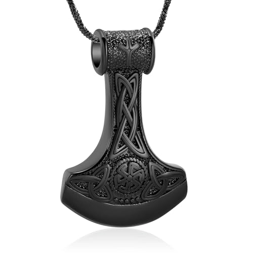 GMLRTOSPT Feuerbestattungsschmuck, Urnenkette für Asche, für Männer, Schmuck, Gedenkschmuck, Schwarz GMLRTOSPT Feuerbestattungsschmuck, Urnenkette für Asche, für Männer, Schmuck, Gedenkschmuck, Schwarz von GMLRTOSPT
