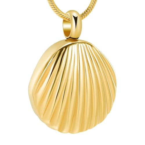 GMLRTOSPT Feuerbestattungsschmuck für Asche, Muschelurnen-Halskette, Andenkenurne für Tierasche, Feuerbestattungsschmuck, Anhänger-C von GMLRTOSPT