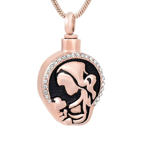 GMLRTOSPT Halskette mit Anhänger in Form einer Urnenbox mit Mutter und Sohn, Roségold GMLRTOSPT Halskette mit Anhänger in Form einer Urnenbox mit Mutter und Sohn, Roségold von GMLRTOSPT