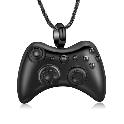 GMLRTOSPT Herren-Einäscherungsschmuck, Gamecontroller, Urnen-Halskette für Asche, Andenken, geliebter Mensch, Gedenkschmuck, Schwarz GMLRTOSPT Herren-Einäscherungsschmuck, Gamecontroller, Urnen-Halskette für Asche, Andenken, geliebter Mensch, Gedenkschmuck, Schwarz von GMLRTOSPT