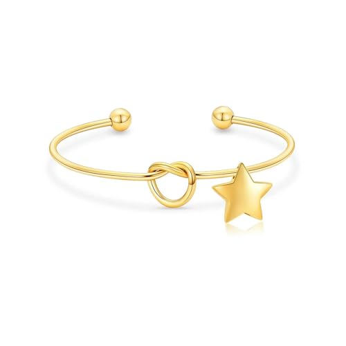GMLRTOSPT Kleines Stern-Urnenarmband für Asche für Frauen und Mädchen, Edelstahl-Einäscherungsarmreif, Andenkenschmuck, Geschenk zum Verlust eines geliebten Menschen, Gold von GMLRTOSPT