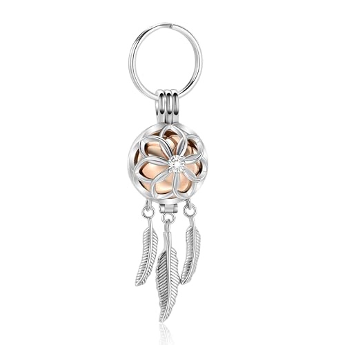 GMLRTOSPT Schlüsselanhänger mit Urne, hohl, Lotusform, kostenlose Gravur, Halter für Haustier-/Menschenasche, Edelstahl, für Frauen, Gedenkschmuck-C GMLRTOSPT Schlüsselanhänger mit Urne, hohl, Lotusform, kostenlose Gravur, Halter für Haustier-/Menschenasche, Edelstahl, für Frauen, Gedenkschmuck-C von GMLRTOSPT