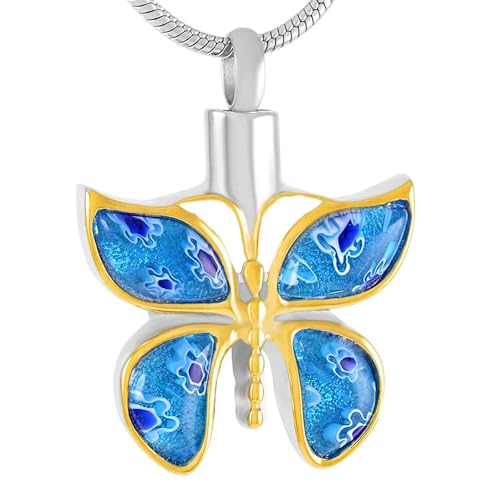 GMLRTOSPT Schmetterlingskette Edelstahlschmuck Urnenanhänger Schmuck für Frauen-Anhänger mit Kette_c von GMLRTOSPT
