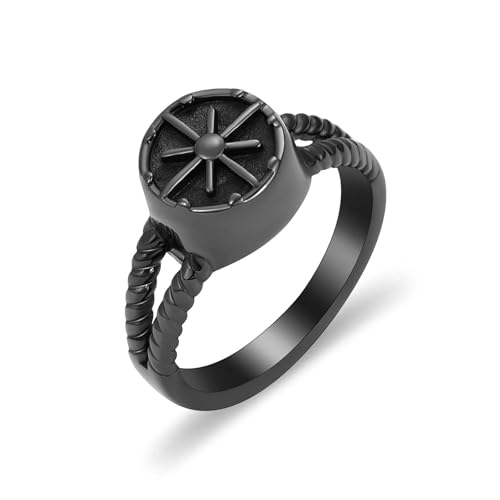GMLRTOSPT Schmuck Urnenring Unisex Edelstahlring individueller Gedenkring-schwarz-8 von GMLRTOSPT