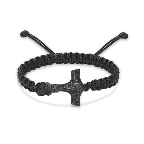 GMLRTOSPT Urnenarmband für Asche aus Edelstahl, Andenken, Gedenkschmuck, verstellbares Aschearmband für Männer, schwarz von GMLRTOSPT