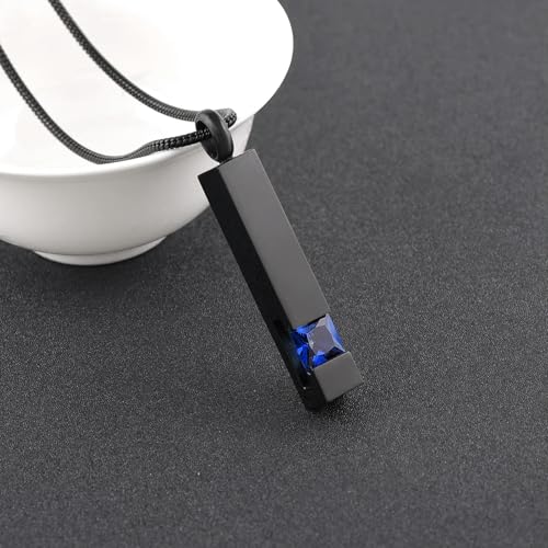 GMLRTOSPT Urnenkette für Asche, Gedenk-Einäscherung, Schmuck, Edelstahl, Bar-Anhänger für Frauen und Männer, Andenken, Urnenanhänger_c von GMLRTOSPT