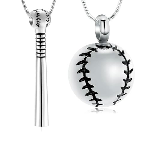 GMLRTOSPT Urnenketten für Asche, Einäscherungsschmuck für Asche, Andenkenanhänger für Asche für Frauen und Männer, Silber von GMLRTOSPT