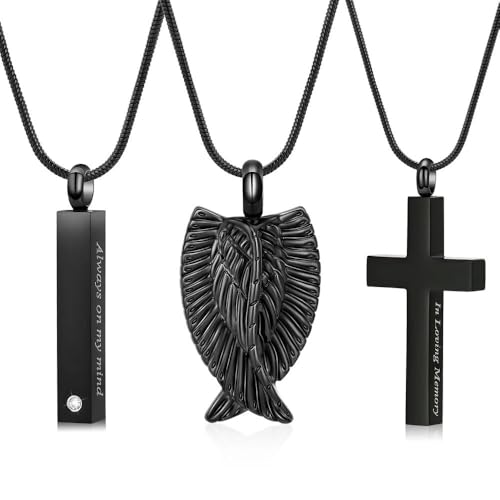 GMLRTOSPT Urnenketten für Asche, Einäscherungsschmuck für Asche, Andenkenanhänger für Asche für Frauen und Männer von GMLRTOSPT