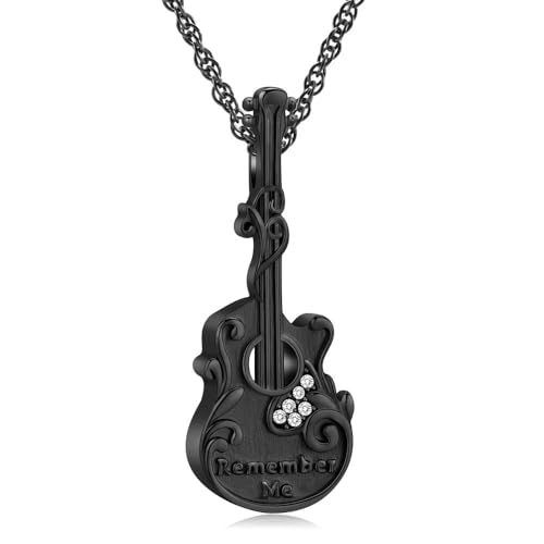 GMLRTOSPT Urnenketten für Asche für Frauen Männer Gedenkmedaillons Anhänger mit Gravur „Always in my Mind Forever in my-black“ von GMLRTOSPT